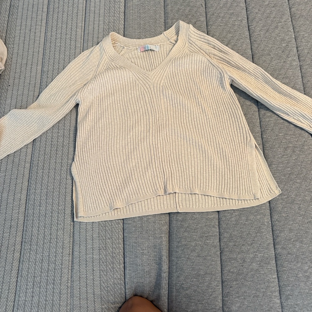 Free People Cream Ribbed Pajama Set - Picture 3 of 5